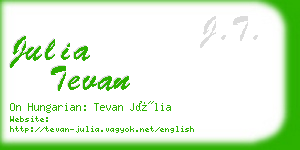 julia tevan business card